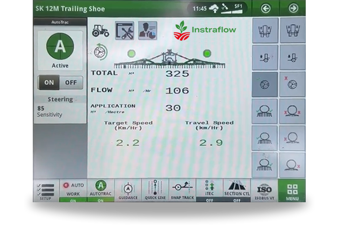 ISO control systems for slurry spreading